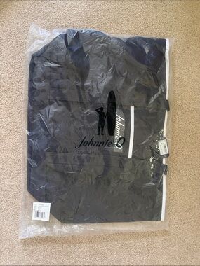 johnnie-O Black Windbreaker with White Trim